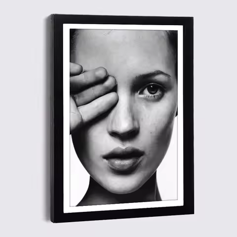 9x13cm A4 6x8inch Photo Frame With Canvas Painting Nordic Luxury Fashion Woman Moss Movie Stars Wall