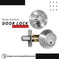 SK Single Deadbolt Door Lock / Home Security Lockset Thumbturn And Key / Tombol bilik