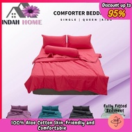 CMFP Plain Comforter Bedsheet Set Bedding Soft