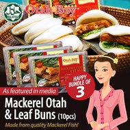 [Otah Boy] Otah Bun Lover Bundle (3pcs Premium Chunky Nyonya Otah + 10pcs Handmade Leaf Bun) 5 Flavours/ Frozen Fresh