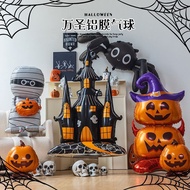 Halloween Cos Decoration Aluminum Film Balloon Big Pumpkin Shopping Mall Outdoor Atmosphere Scene La