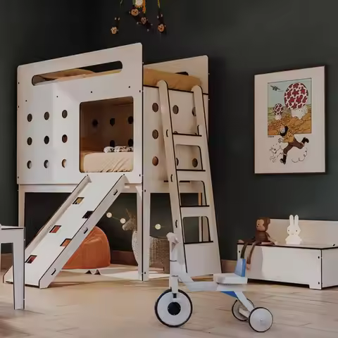 &c Kids Furniture Children Kid Bed Furniture Bunk Beds Kids Loft Storage Bed With Slide