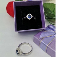 💥readystock💥 925 Silver Original Ring Cubic Zirconia Plated White Gold Cincin perempuan 纯银锆石戒指电镀白金