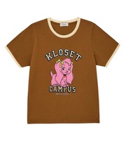 KLOSET Campus T-shirt (KK23-T003) เสื้อยืดสกรีนโลโก้ KLOSET