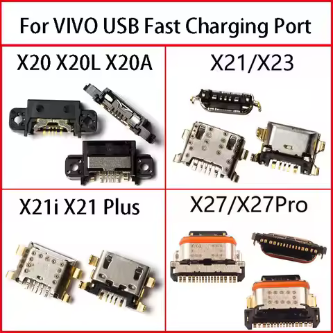 1PC USB 5 Pin Connector Fast Charging Port For VIVO X20 X20A X21 X21i X21S X23 X27 X27 Pro Tail Plug