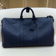 LV Keepall Bandouliere 50 藍色旅行袋