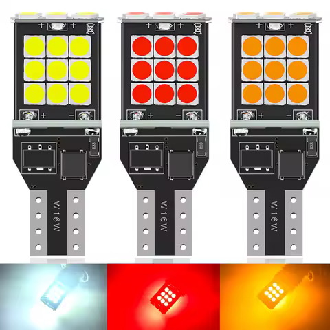 2pcs Car LED Reverse Light Canbus Backup Lamp W16W 921 T15 White Yellow Red for Skoda Superb Octavia