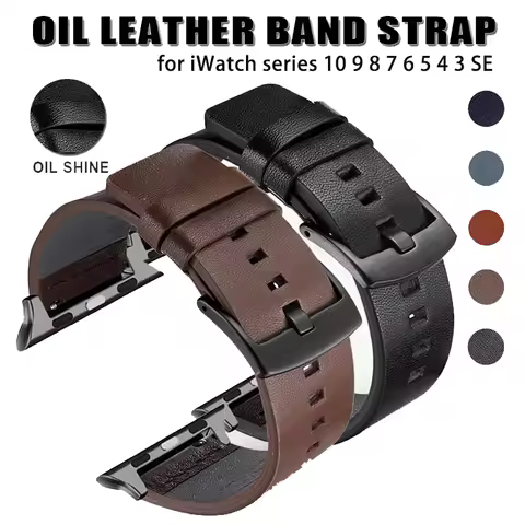 Leather Band Strap for Apple Watch Ultra 2 Band 49mm 10 9 8 7 45 44 41mm High Quality for IWatch Ser