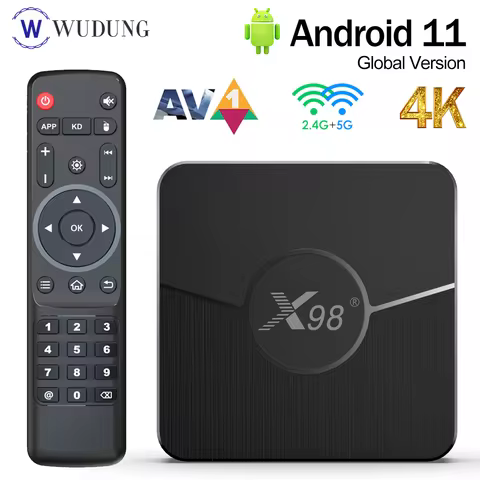 High Quality X98 Plus Amlogic S905W2 Smart TV Box Android 11 4G 64GB Support H.265 AV1 Dual Wifi BT5