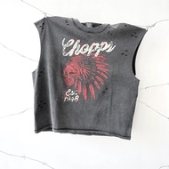 Nice Washed Saint Indian Motocycle Sleeveless T-shirt Men Women Best Quality Tops Tee T Shirt