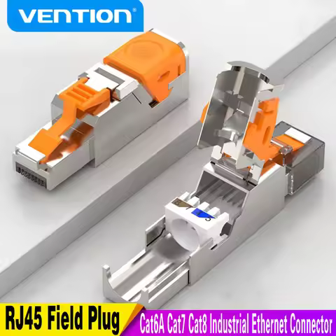 RJ45 Cat8 Cat7 Cat6A Connectors Metal Tool Free Easy Termination Plug 2000MHz 40G LAN Cable 22AWG - 