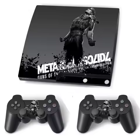 Metal Gear Solid Skin Sticker Decal Cover for PS3 Slim Console and Controllers For PS3 Slim Skins St
