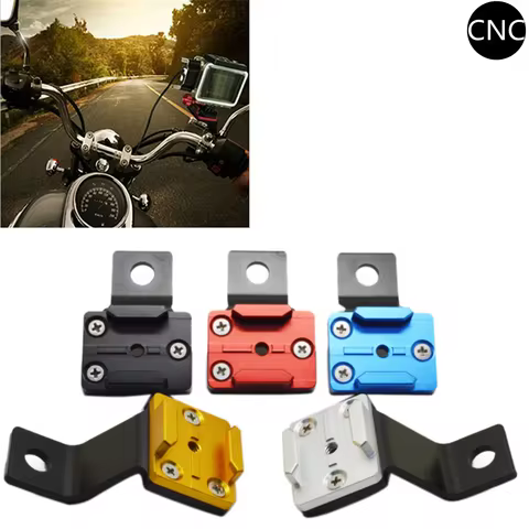 Motorcycle Aluminum bracket Mount rearview mirror Supporter Ride for Gopro Hero 9 8 7 5 4 3 SJCAM Xi
