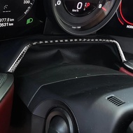 Carbon Fiber Instrument Bottom Frame Strip Interior Cover Trim Modified Sticker Car Accessories For 