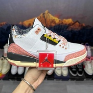 [Peak Cost-Effective] Maximum 47.5 with Tag AJ3 Flower Pink Retro Basketball Shoes Men Women Same St