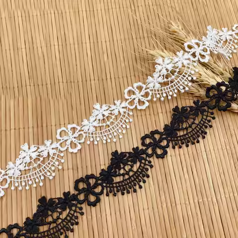 4Yards/Lot Embroidery Hollow Flower Lace Fabric DIY Children's Wedding Clothing Sewing Home Pajamas 