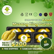 BUY 4 GET 1 | Premium SG Durian Musang King (MSW) 100% FRESH | Bitter-Sweet & Creamy | Same-Day Deli