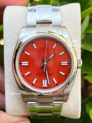 นาฬิกาข้อมือ RL Oyster Perpetual (OP) Red 31,36,41mm (Top Swiss) (สินค้าพร้อมกล่อง) (ขอดูรูปแบบไม่เซ็นเซอร์ได้ที่ช่องแชทค่ะ)