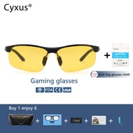 Cyxus Gaming Glasses Blue Filter Half-Frame Goggles Anti-Fatigue Players 8011