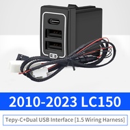 Car USB Quick Charger QC3.0 For Toyota Land Cruiser 200 Prado 150 Accessories Modified LC200 LC150 F