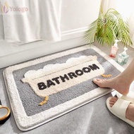 YOLOGO Bathroom Rug, Cashmere Anti Slip Bath Mat, Cute Rubber Backing Absorbent Soft Plush Shower Ru