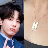 Bts ARMY Necklace 24k Stainless Steel Titanium Necklace BTS Logo Necklace