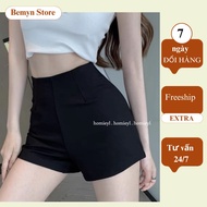 Women's shorts, Shorts high-waisted dance shorts, stretchy butt-lifting, back-zip waistband, umi Bem
