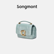 Songmont Soft Chocolate Package Mini Designer New Full-grain Leather One Shoulder Chain Mini Square Sling Bag''