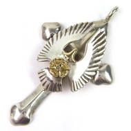 品相極佳 △TADY&KING 925 18K 訂製款TOP十字鷹TOP，鑲嵌玫瑰金、銀和金，重 26.9 克