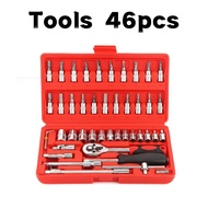 46pcs Chrome Vanadium Socket Set Tool Box Set Ratchet Spanner Wrench Set