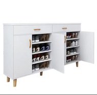 （訂貨價：$788）140cm加寬 鞋櫃 實木腿 60-140cm(附帶櫃桶) 鞋架 Wood Shoe Cabinet