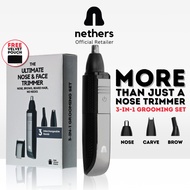 Nethers 3-In-1 Nose Trimmer - The Ultimate Nose & Face Trimmer For Nose, Eye Brows, Beard Hair