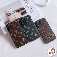 Full lens luxury Louis Vuitton LV premium velvet finish PC leather case suitable for iPhone 11, 12, 