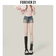 เอวต่ําสุดสั้น เดนิม กางเกงขาสั้น ผู้หญิง ฤดูร้อน Slim-fit Booty กางเกงยีนส์ Forever 21 American Spi