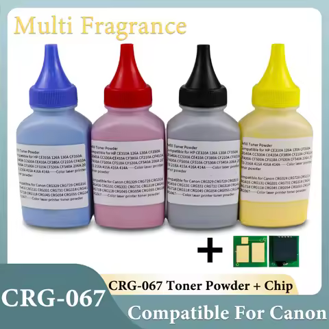CRG-067 Toner Powder + Chip -BK-C-M-Y Compatible For Canon MF654Cdw MF656Cdw MF651Cw MF655 MF657Cdw 