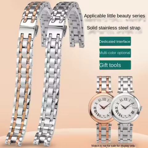 T126 Bracelet Stainless Steel Strap For Tissot Little Beauty Series T126.010 Women's Quartz Watch No