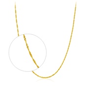 CHOW TAI FOOK 999 Pure Gold Necklace - 水波纹项链 R26605