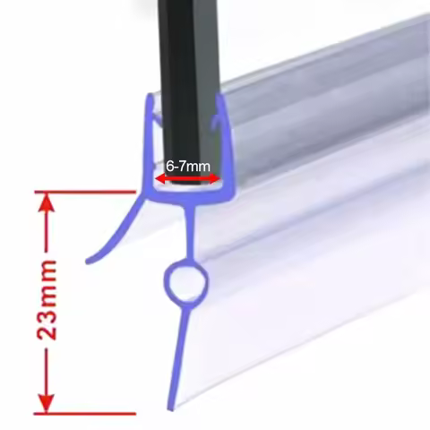 2pcs 50cm Replacement Seal Shower Shower Door Seal 6/8/10/12mm Water Deflector Glass Door Under The 