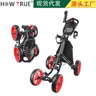 Golf Trolley Trolley Four-Wheeled Ball Bag Trolley Foldable Storage Ball Bag Trolley