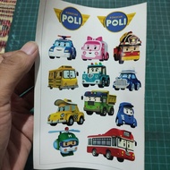 Sticker R0b0car p0li 1 sheet size A6