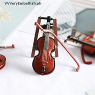 VVVeryEmbellish   1/12 Dollhouse Mini Musical Instrument Model Classical Guitar Violin For Doll   PH
