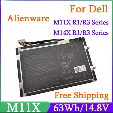 PT6V8 Battery For DELL Alienware M11x M14x R1 R2 R3 Series P18G X8P6X6 08P6X6 8P6X6 P06T T7YJR P06T0