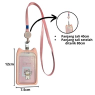 PTT Name Tag Lanyard Gantungan Kartu Motif Kucing Akses MRT Busway E-Money Flazz BRIzi Bentuk Karakt