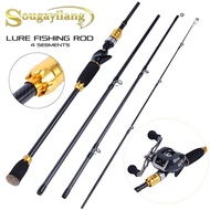 Fishing Rod Crown Baitcasting Rod Carbon Fiber Travel Fishing Rod Bass Freshwater Saltwater Fishing