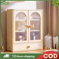 【Lifetime Warranty】Bamboo Cup Holder Cabinet Storage Rattan/Acrylic Makeup Organizer 收纳柜/杯柜