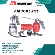 Air Compressor Kit 5pcs Air Tool Kit Set Pneumatic Accessories Spray Gun Washing Gun Tyre Inflator D