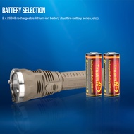 การดำน้ำไฟฉาย 3200lm Trustfire DF002 ความกว้าง 180 °ความลึกสูงสุด 105 เมตรอายุการใช้งานสูงสุดของการใ