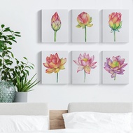 Lotus Flower Canvas Painting Flower Lotus Wall Decoration