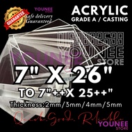 7 x 26 inches TO 27 INCHES++ acrylic sheet with 2mm, 3mm 4mm and 5mm / transparent akrilik
