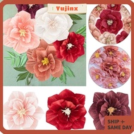 YUJINX 3pcs Wall Kindergarten Flower  Paper Art Birthday Party Crepe Paper Flower